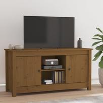 TV staliukas Televizoriaus spintelė, medaus ruda, 103x36,5x52cm, pušis