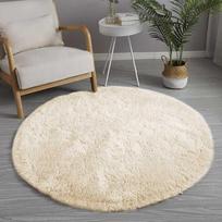 Strado Šaggy apvalus kilimas Strado 160x160 KreamBeige (Beigh) universalus