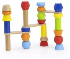 Viga Vigos mediniai geometriniai blokai Dėlionė 52 EL.