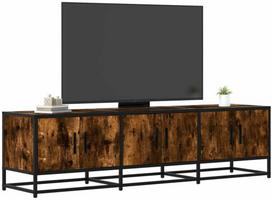TV staliukas Televizoriaus spintelė, dūminė, 150x35x41cm, mediena ir metalas