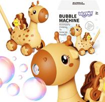 WOOPIE Giraffe Pusher 2-in-1 Bubble Machine for Kids