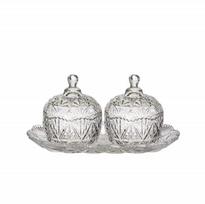 Bikuvalt Saldaininės 2 vnt. su padėklu 26x14x16,5 cm Home Deco KA0271