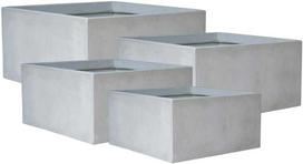 Lauko keraminis vazonas, pilkos sp, 55 x 55 x 26 cm