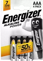 Energizer Alkaline Power AAA LR03 baterija 4 vnt.