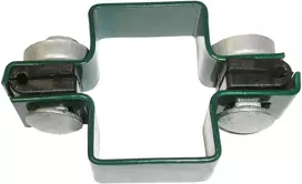 Apkaba metalinei tvorai tiesi su tvirtinimo varžtais žalia (Ral6005)