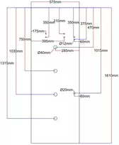 Dušo kabinos galinis stiklas 575x1610 mm, veidrodinis 5.15.