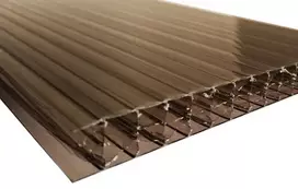 Polikarbonatas 16 mm bronza- pilkas