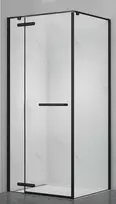 Dušo kabina PRESTIGE 90x90 juoda/skaidri be pado