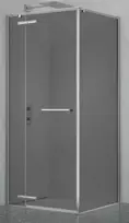 Dušo kabina PRESTIGE 100x100 chrom/pilka be pado