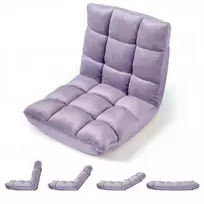 Promotions Grindų kėdė 98,5x49,5x14 cm Šviesiai violetinė Reguliuojama flanelė