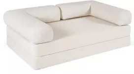 Promotions Sofa-lova 4-in-1 Sulankstoma, konvertuojama 149.9x91.4x52.1 cm Smėlio spalvos korduro audinys