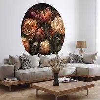 Apvalūs fototapetai - Žydinčios tulpės