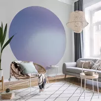 Apvalūs fototapetai - Viržių rūkas violetiniais tonais