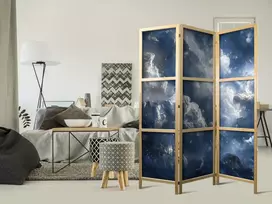 Japoniška kambario pertvara - Astronominiai stebuklai: debesys ir žvaigždės harmoningame derinyje