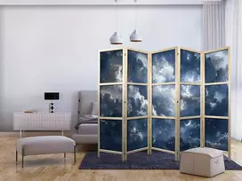 Japoniška kambario pertvara - Astronominiai stebuklai: debesys ir žvaigždės harmoningame derinyje