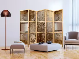 Japoniška kambario pertvara - Auksiniai ornamentai II