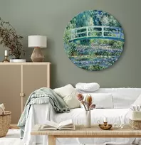 Apvalus paveikslas ant drobės - Claude Monet Tiltelis Živerni