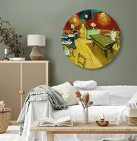 Apvalus paveikslas ant drobės - Vincent van Gogh Naktinė kavinė