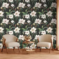 Tapetai - Baltos magnolijos