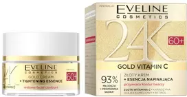 Eveline Cosmetics 24K Gold Vitamin C auksinė krem + esencja napinająca 60+ 50ml