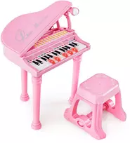 Pianinas Rožinis/juodas/baltas 31 klavišas