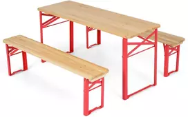 Vaikų pikniko stalas ir suolai 3 vnt.
