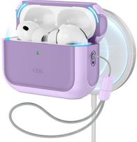 Esr dėklas Airpods Pro 2/1 su Magsafe ir dirželiu, skaidrus