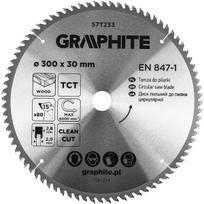 Graphite diskinis pjovimo diskas medienai, 300x30mm, 80 dantų