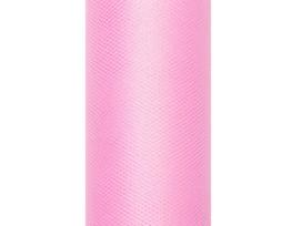 Rožinis tiulis rulone – 15cm x 9m, dekoracijoms