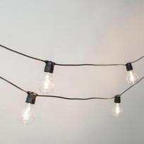 ALLEGRA-Išorinis šviečiančių girlandų rinkinys 10 LED šviesų 5m prijungiamas Juodas New Garden