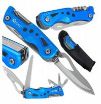 Geko Multi-tool G01904, peilis, pjūklas, kamščiatraukis, adata, failas, 3 mm, 4 mm, 5 mm plokščieji atsuktuvai, Philips atsuktuvas