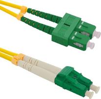 „Qoltec“ optinio pluošto jungiamasis kabelis SC/APC – LC/APC | Vienmodis | 9/125 | G652D | Dvipusis | 5 m