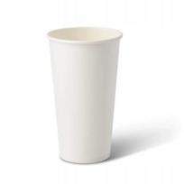 Balti popieriniai puodeliai 550 ml, 90 mm skersmens, 50 vnt., biały