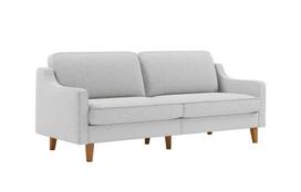 Trivietė sofa Robin 3, pilkšvos/riešutmedžio spalvos