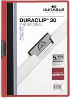 Duraclip 30 segtuvas su spaustuku, raudonas, A4