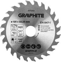Graphite pjovimo diskas medienai, 125x22.23mm, 24 dantys
