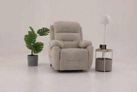 Fotelis-reglaineris Comfort Electric, kreminės spalvos