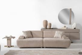 Trivietė sofa Toscana, smėlio spalvos
