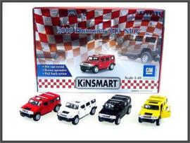 Metalinis automobilis Hummer H2, raudonas, 1:40
