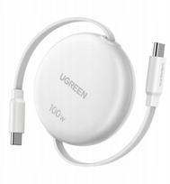 Ugreen L531 Usb-c laidas, 100w Pd, 1m, baltas, susukamas