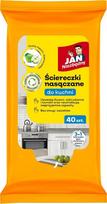 Drėgnos virtuvės servetėlės stalviršiams, žalias obuolys, 40 vnt.