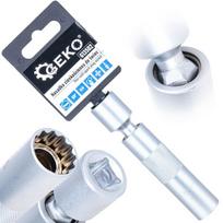 Geko Žvakės muciņa 14 mm 3/8" su universalia jungtimi, 12 taškų profilis, CrV plienas, plona konstrukcija