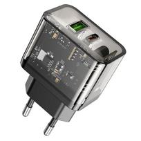 Hoco N34 tinklo įkroviklis Usb-a + Usb-c 20w Qc3.0 Pd