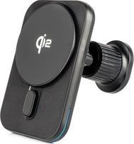 Telefono laikiklis Magnetinis automobilinis telefono laikiklis su Qi2 15w belaidžiu įkrovimu