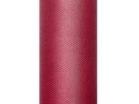 Bordo spalvos tiulis, 0.3 x 9m