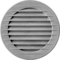 Apvalus pilkas ventiliacijos latakas su tinkleliu 125 mm