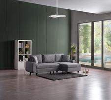 Kampinė sofa-lova Flavia, pilka