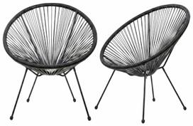 2-jų lauko kėdžių komplektas Acapulco Fiesta 789151, juodas