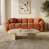 Trivietė sofa Octavio, plytų raudonos spalvos