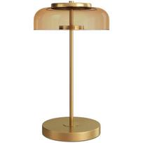 LED stalinė lempa, 23 cm skersmens, 40 cm aukščio, aukso spalvos.